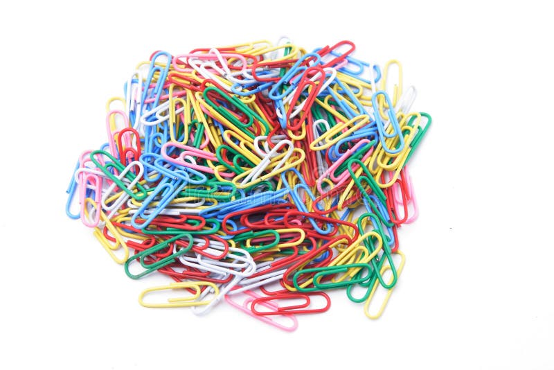 Colorful paper clips stock image. Image of background - 28922459