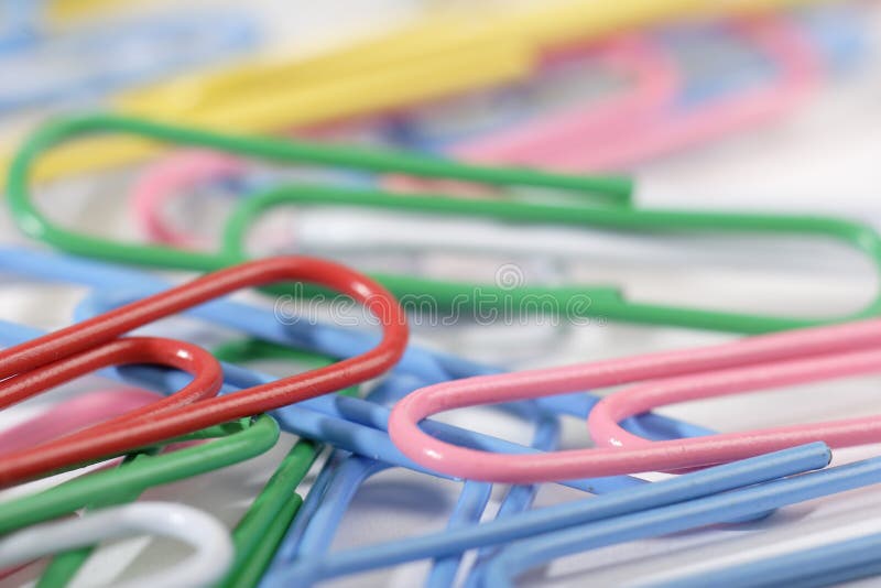 Colorful paper clips