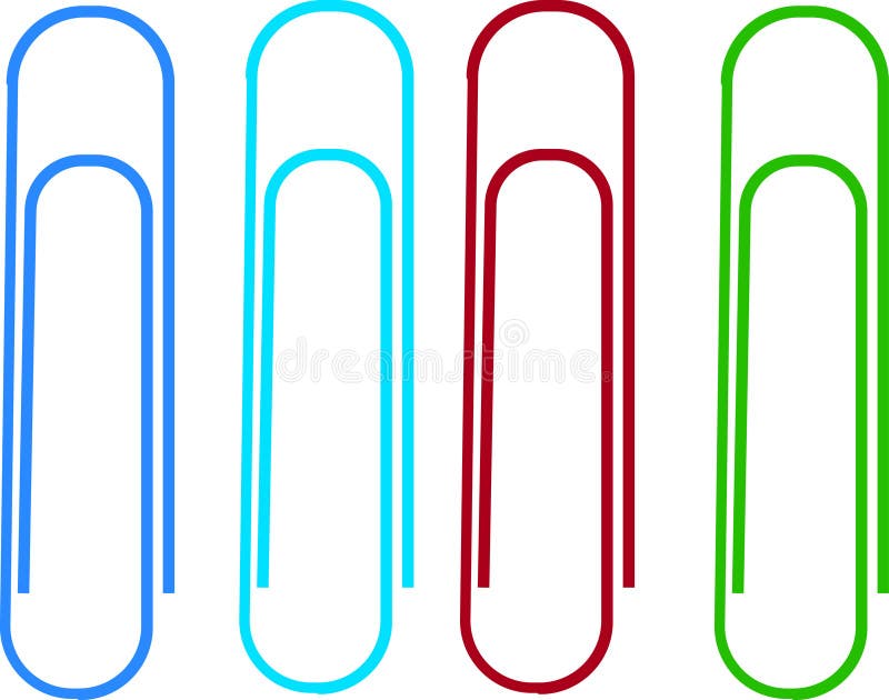 Colorful Paper Clips Vector Icon Set Stock Vector - Illustration of ...