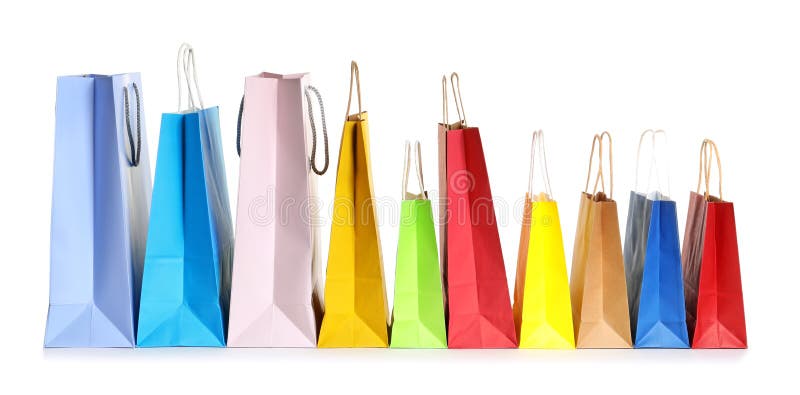 Colorful paper shopping bags