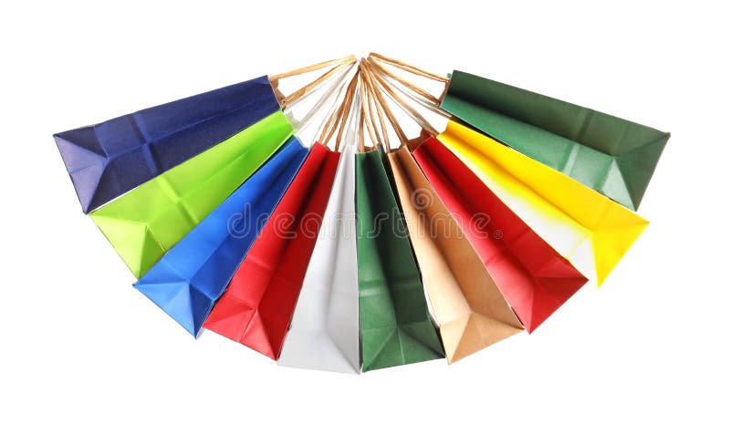 Colorful paper shopping bags