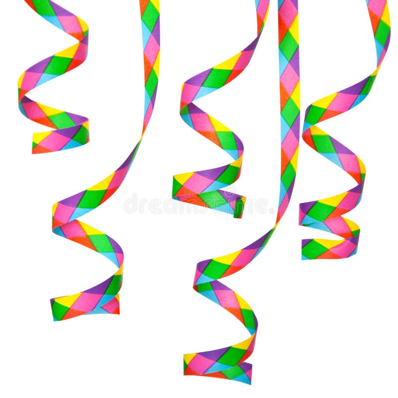Colorful paper streamer stock photos