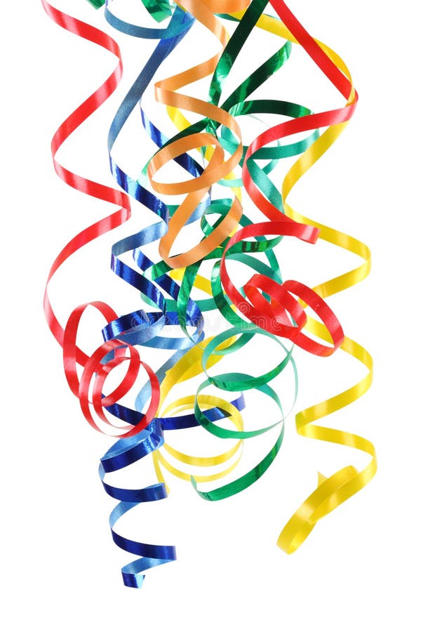 Colorful paper streamer stock photos