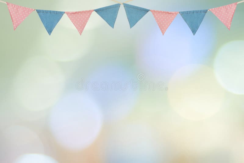 Colorful Party Flags Hanging on Blur Abstract Background, Birthday,  Anniversary, Celebrate Event, Festival Greeting Card Stock Photo - Image of  festival, happy: 131553174