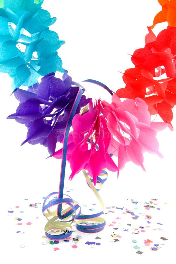 Colorful Party Streamers and Confetti Stock Image Image of festive