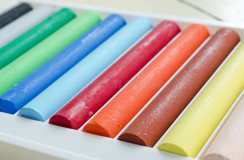 Colorful pastel, crayons stock photo. Image of hobby 35442704