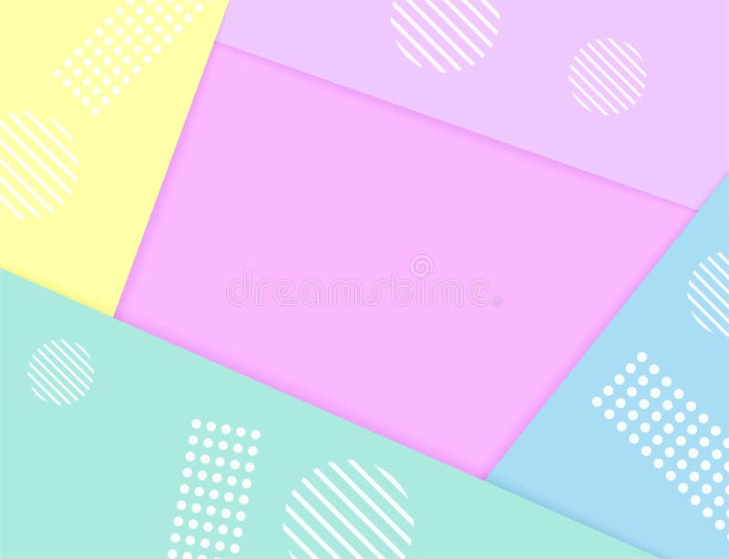Colorful Pastels Paper Background. Design with Light and Shadows Stock