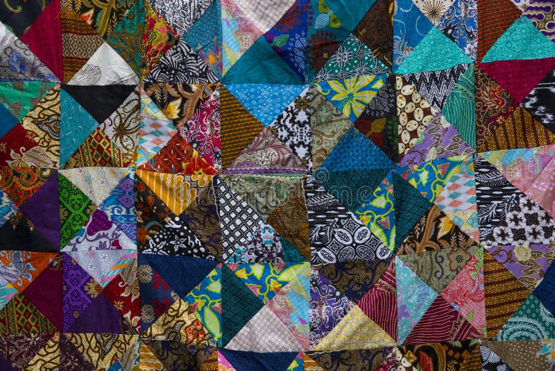 Colorful patchwork quilt royalty free stock images