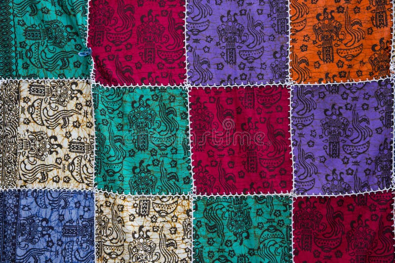 Colorful patchwork quilt royalty free stock photo