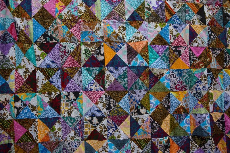 Colorful patchwork quilt royalty free stock image