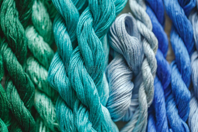 Colorful pattern background from embroidery thread royalty free stock image