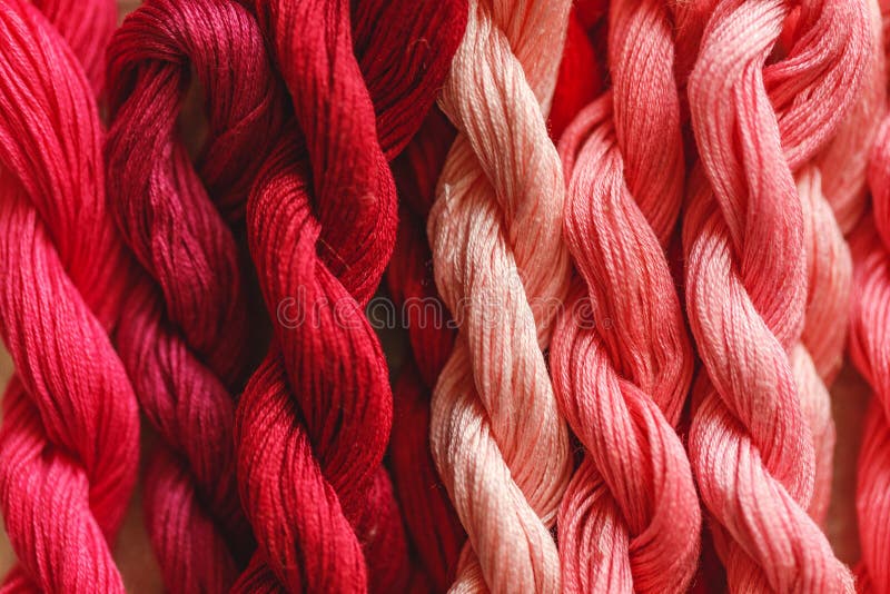 Colorful pattern background from embroidery thread stock photography