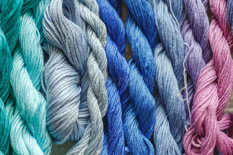 Colorful pattern background from embroidery thread royalty free stock images