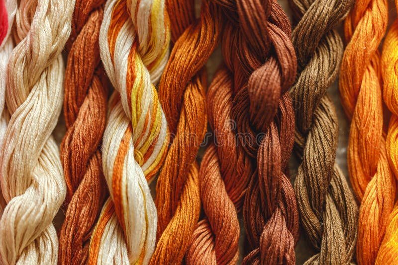 Colorful pattern background from embroidery thread royalty free stock image