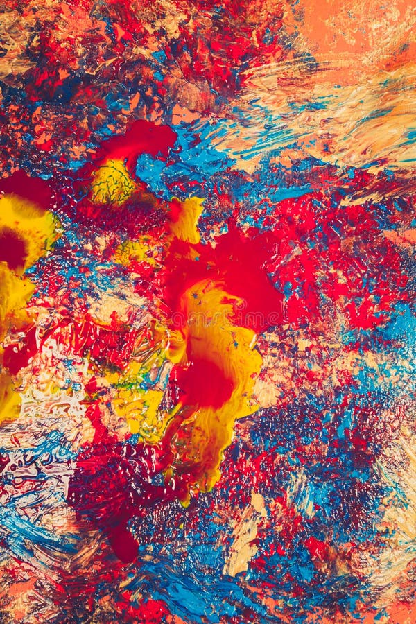 Colorful pattern background made on paper with tempera and ink studio shot stock photo