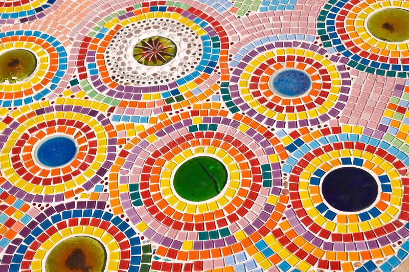 Colorful pattern of the floor stock image