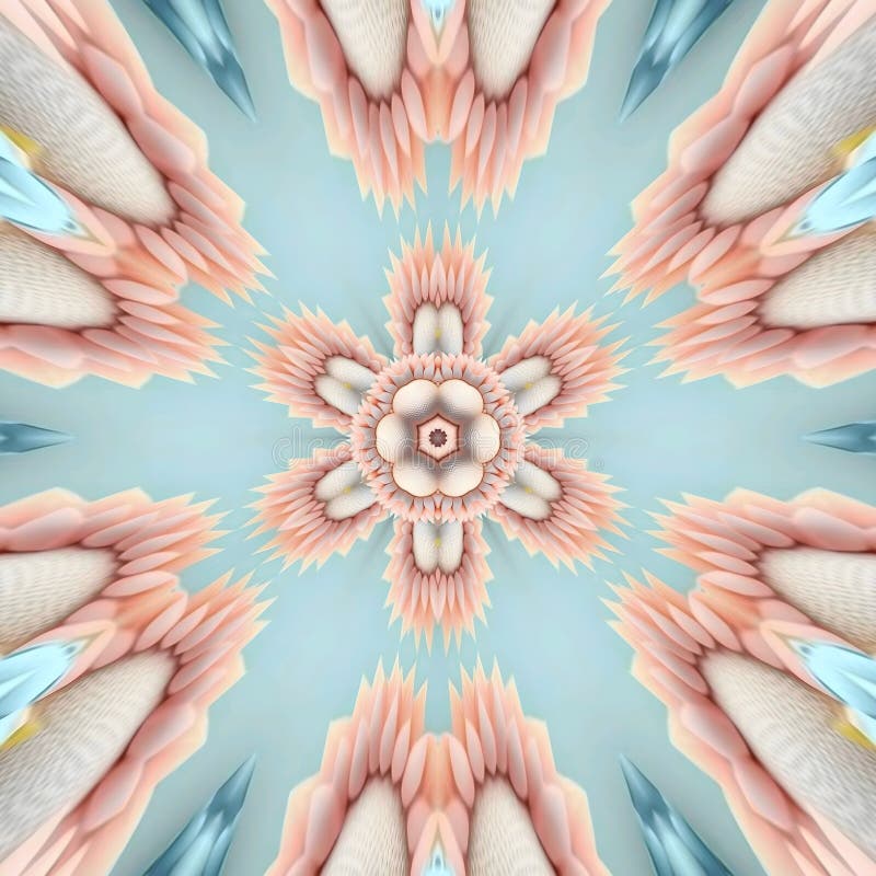 A colorful pattern with a flower in the middle. royalty free illustration