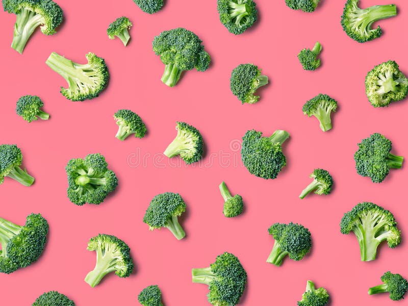 Colorful pattern of fresh broccoli stock photos