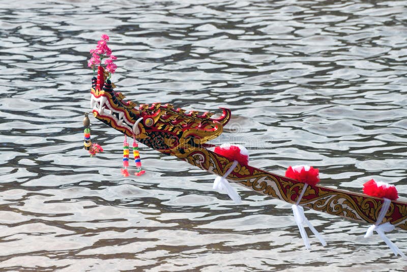 Colorful pattern of the head a serpent ship. royalty free stock photos