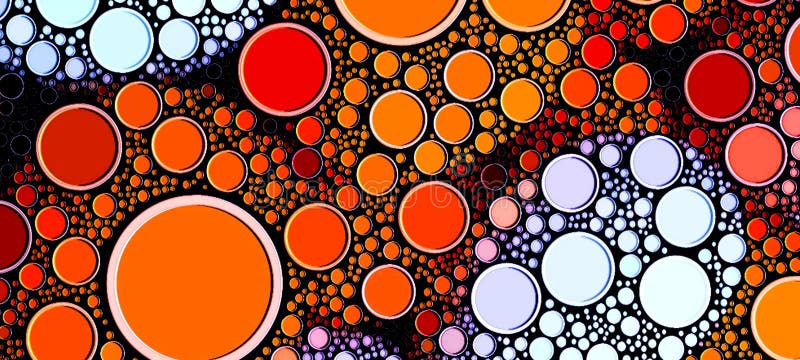 Colorful pattern of multicolored dots on a black background for abstract design royalty free stock images