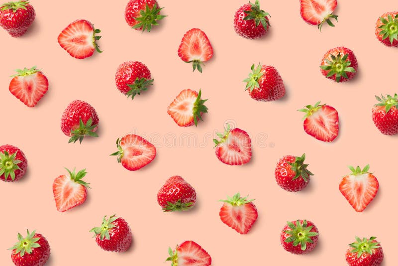 Colorful pattern of strawberries royalty free stock photos