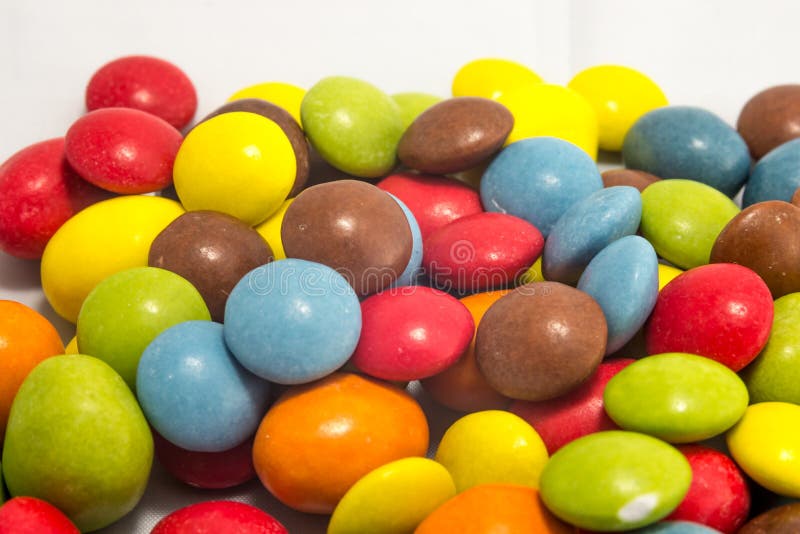 Colorful peanuts and smarties