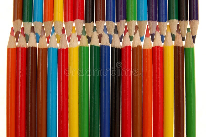 Colorful pencil bridge stock image. Image of crayon, fence - 59886633