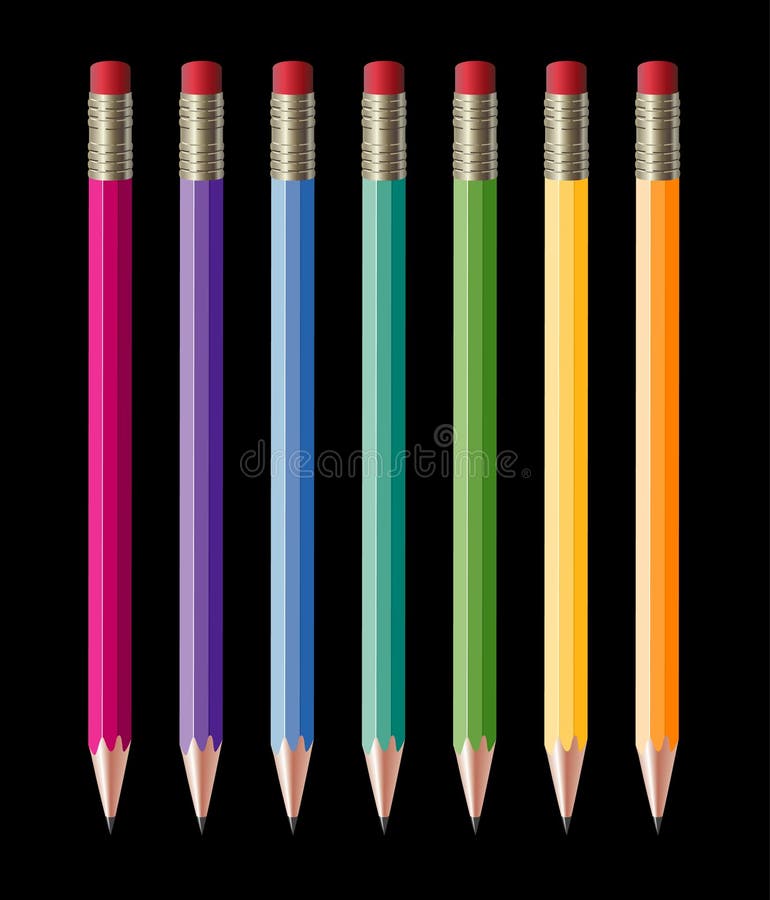 Watercolour pencils stock vector. Illustration of toys, clipart 46714