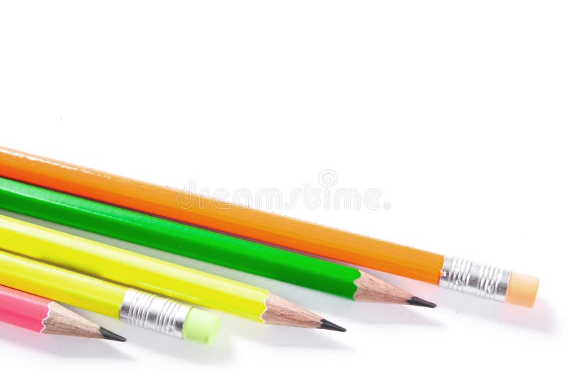 Colorful Pencils, Lead Pencils Isolated on White Stock Photo Image of