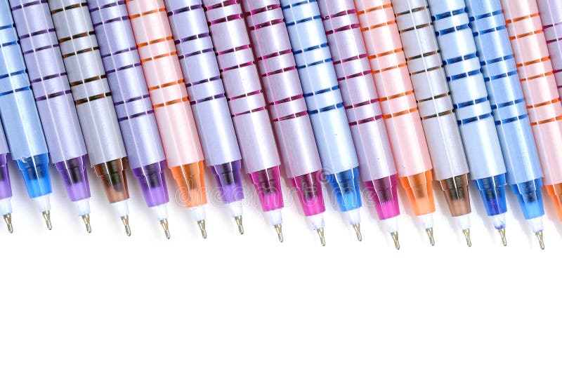 Colorful pens royalty free stock photos
