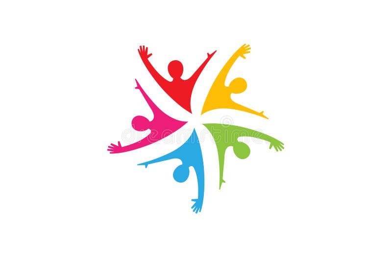 Colorful People Group Team Logo Design Symbol Illustration Stock Vector -  Illustration of abstract, company: 124513112