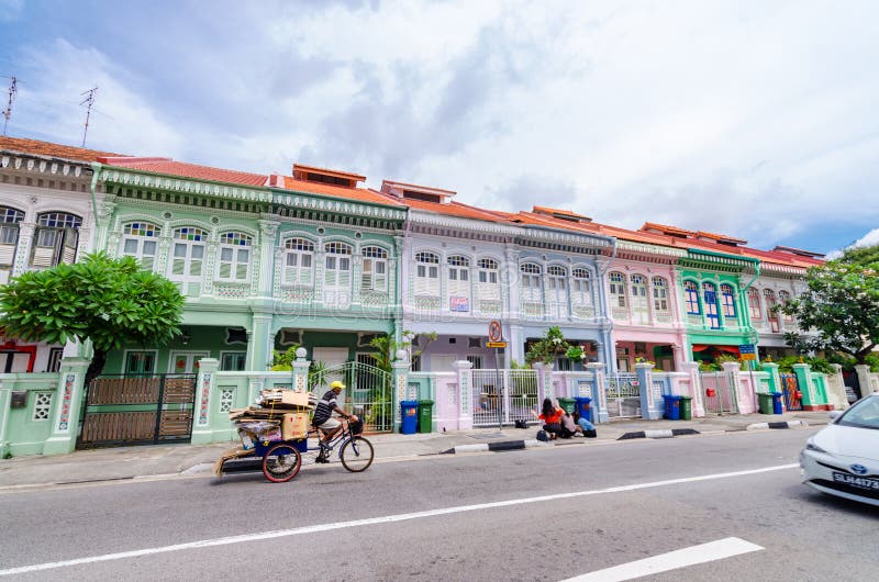 colorful peranakan house singapore joo chiat singapore february colorful peranakan house word peranakan used local 117497830 - Experience Katong's Finest Living: Emerald of Katong Condo Awaits