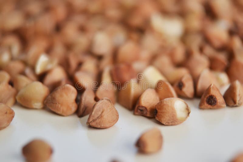 Buckwheat groats - detailed shot stock photo