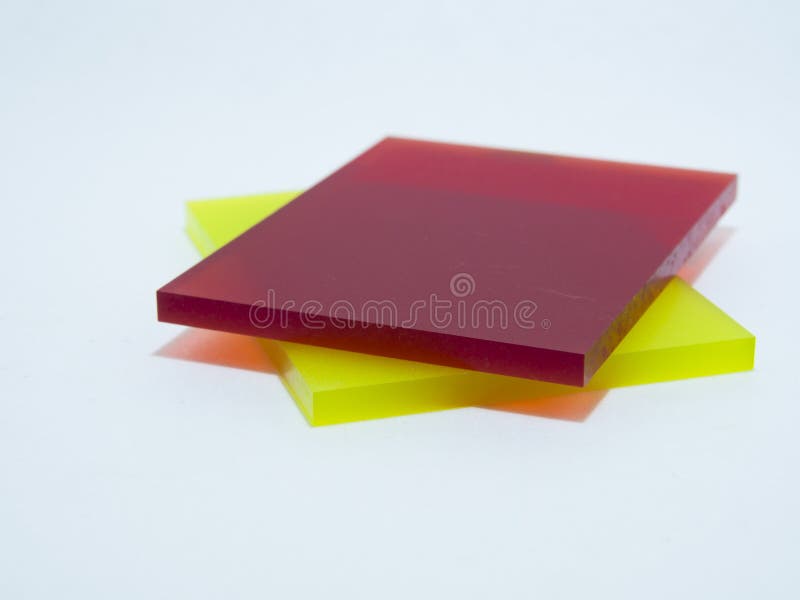 Colorful Pieces of Plexiglass. Stock Photo Image of white, pink 69735842