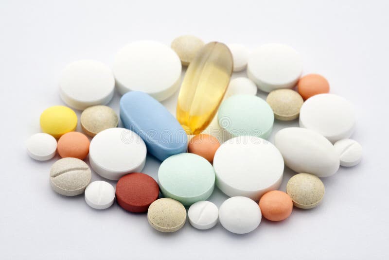 Colorful pills royalty free stock photos