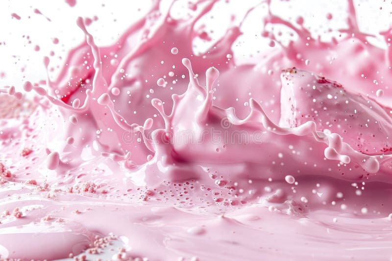 Colorful pink liquid splashes create dynamic patterns in a mesmerizing display of movement and texture royalty free illustration