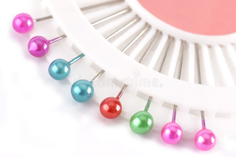 Colorful Pins in a Pin Holder Stock Photo Image of quilting, hobby