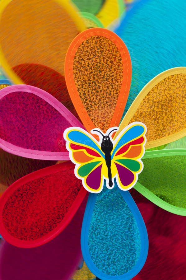 Colorful pinwheels royalty free stock images