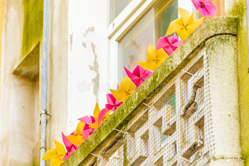 Colorful pinwheels royalty free stock photo