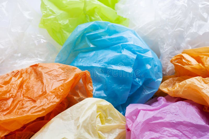 Colorful Waste Plastic Bags Stock Photo Image of concept, litter 130500898