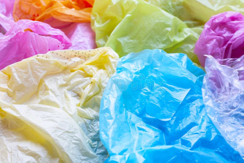 Colorful of plastic bags stock photo. Image of isolated 130500970