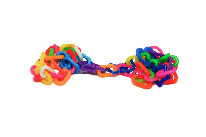 Colorful plastic chain toy stock image. Image of design 71084551