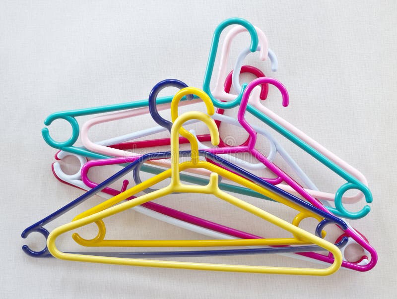 Colorful Plastic Clothes Hanger Stock Photo Image of stack, coloured