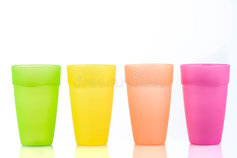 Multicolored plastic cups stock photo. Image of colored 7929866