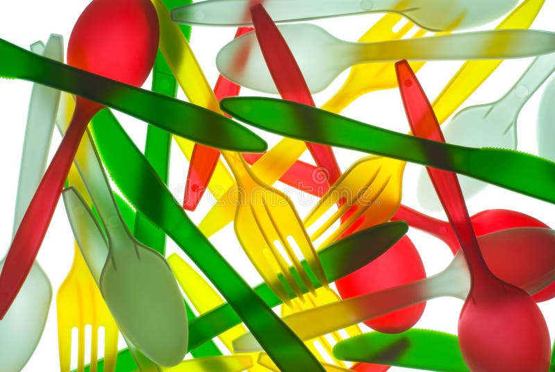 Colorful plastic Cutlery