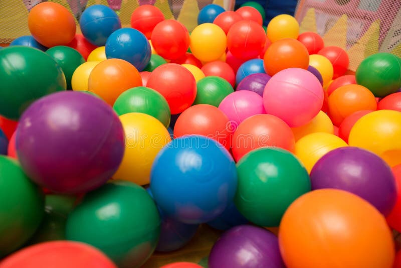 Colorful Plastic Toy Balls stock image. Image of indoor 93094605