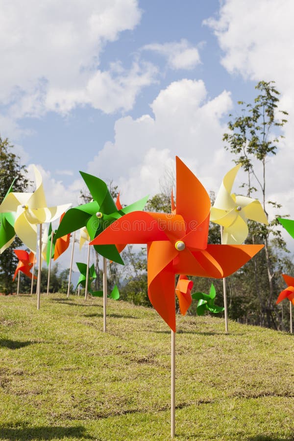Colorful wind wheel stock photo. Image of sunlight, pinwheel 34902180