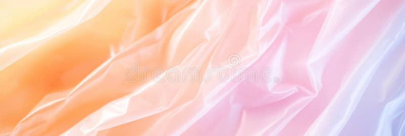 Colorful plastic wrap creating an abstract background with minimalistic design elements for artistic expression stock image