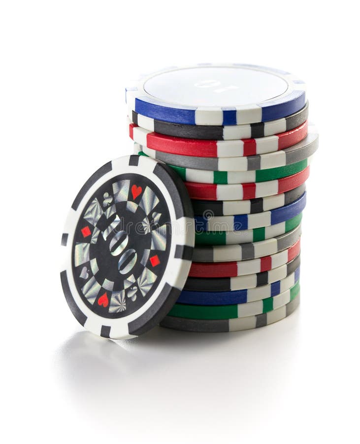 Colorful poker chips stock photo. Image of group, game 23524186