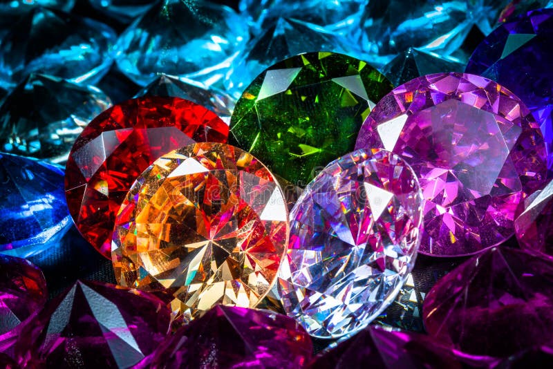 Colorful Polished Diamond Jewelry Stock Image - Image of decorate ...